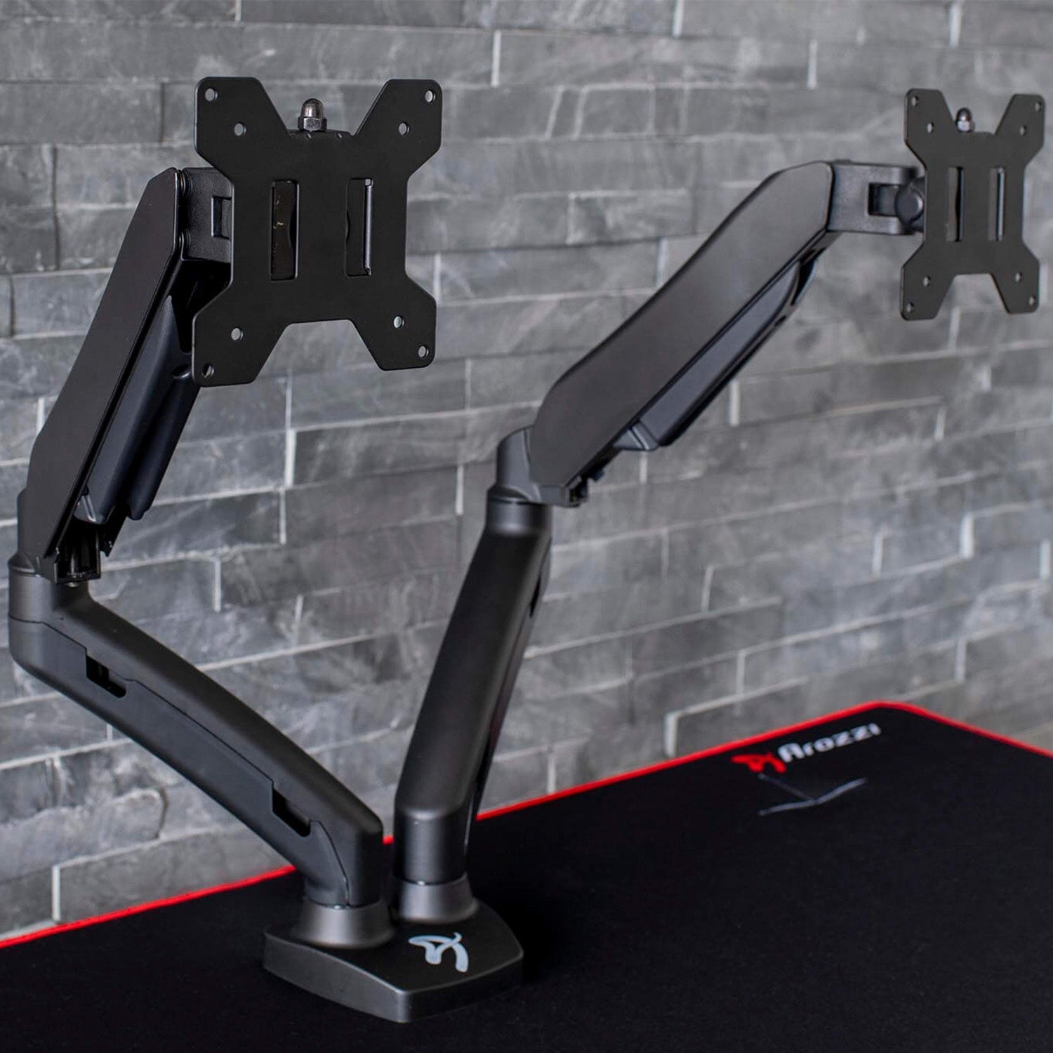 Alzare - Brazo para monitor doble con resorte de gas