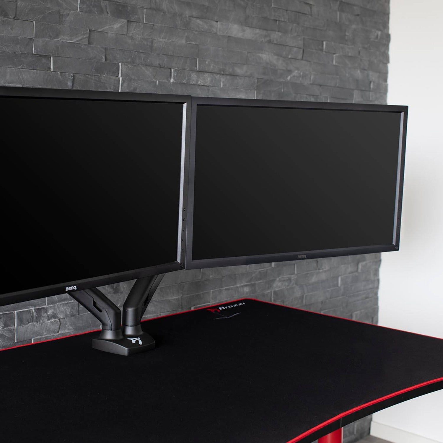 Alzare - Brazo para monitor doble con resorte de gas