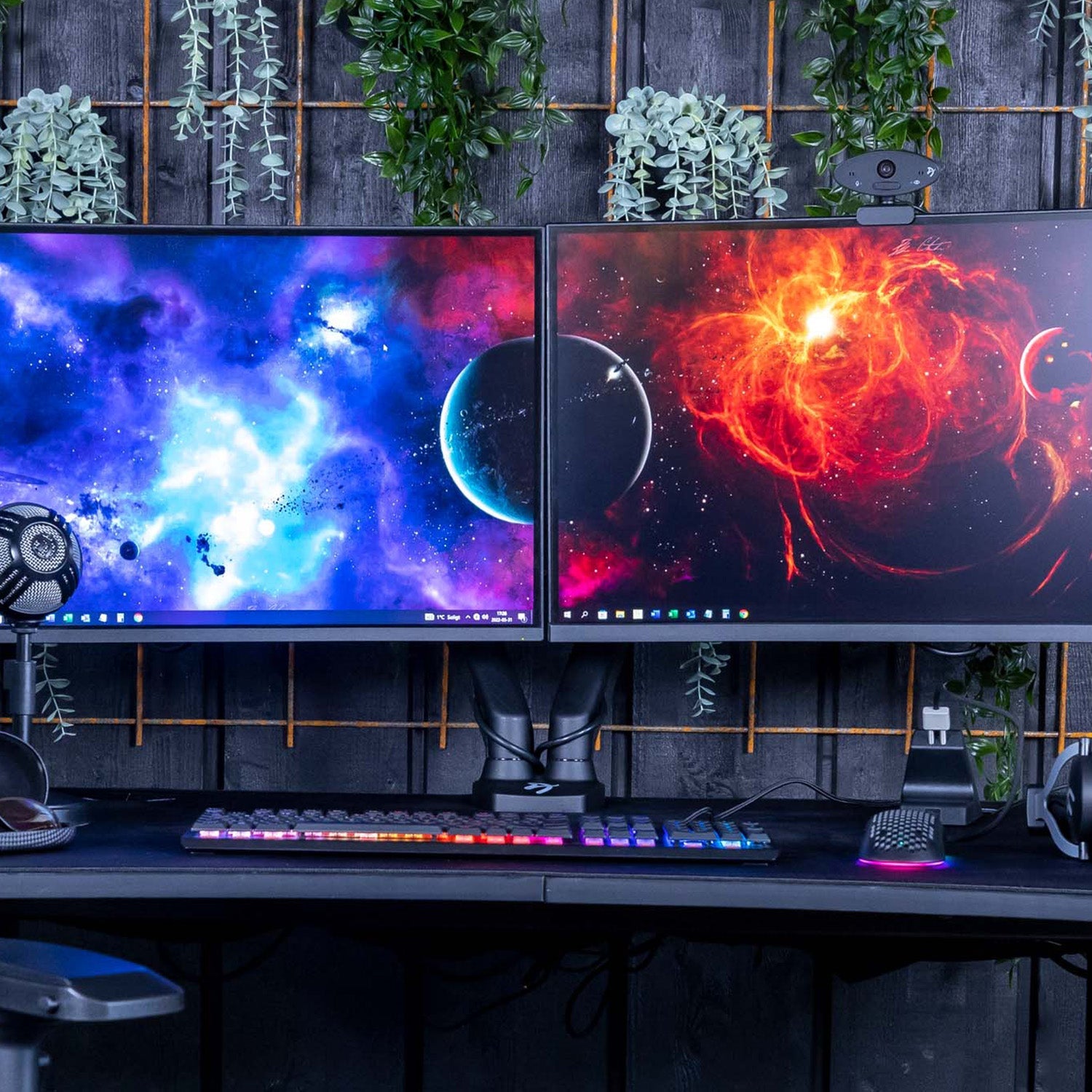 Alzare - Brazo para monitor doble con resorte de gas