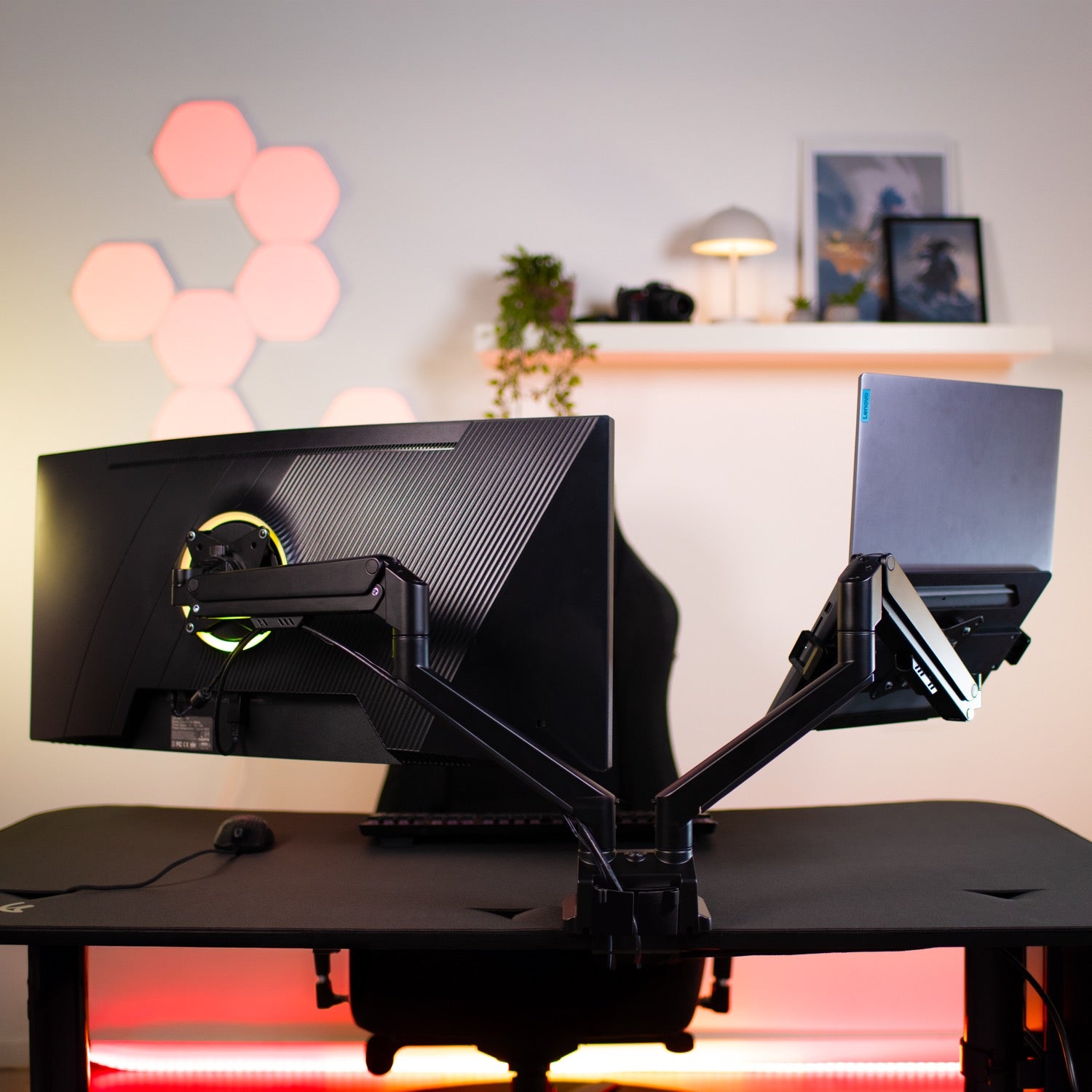 Alzare Neo Duo - Brazo para monitor con resorte de gas