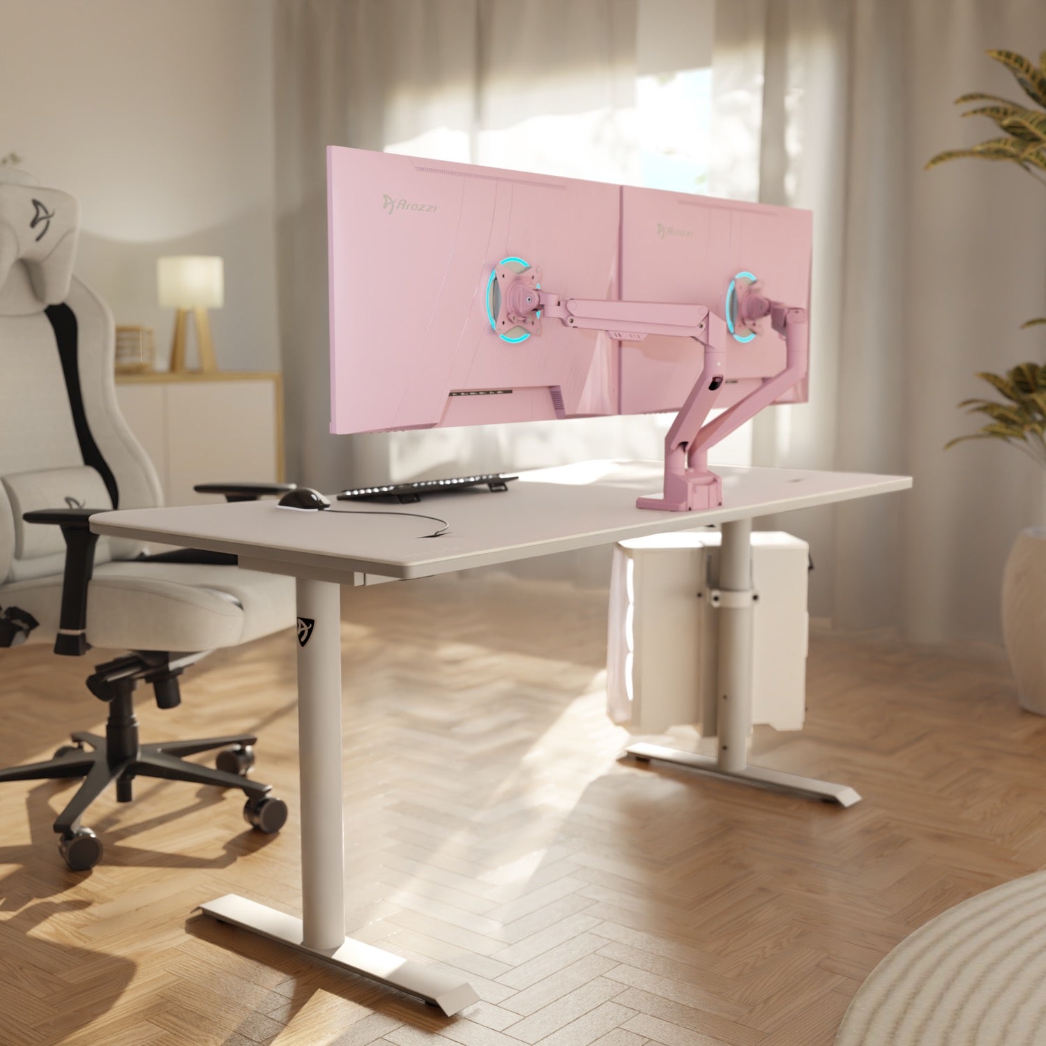 Alzare Neo Duo - Brazo para monitor con resorte de gas