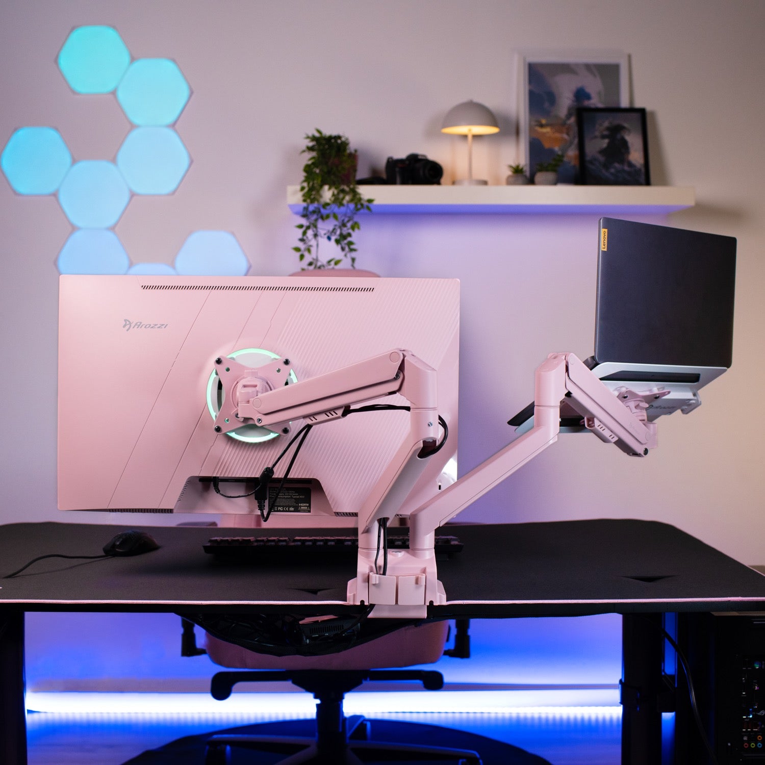 Alzare Neo Duo - Brazo para monitor con resorte de gas