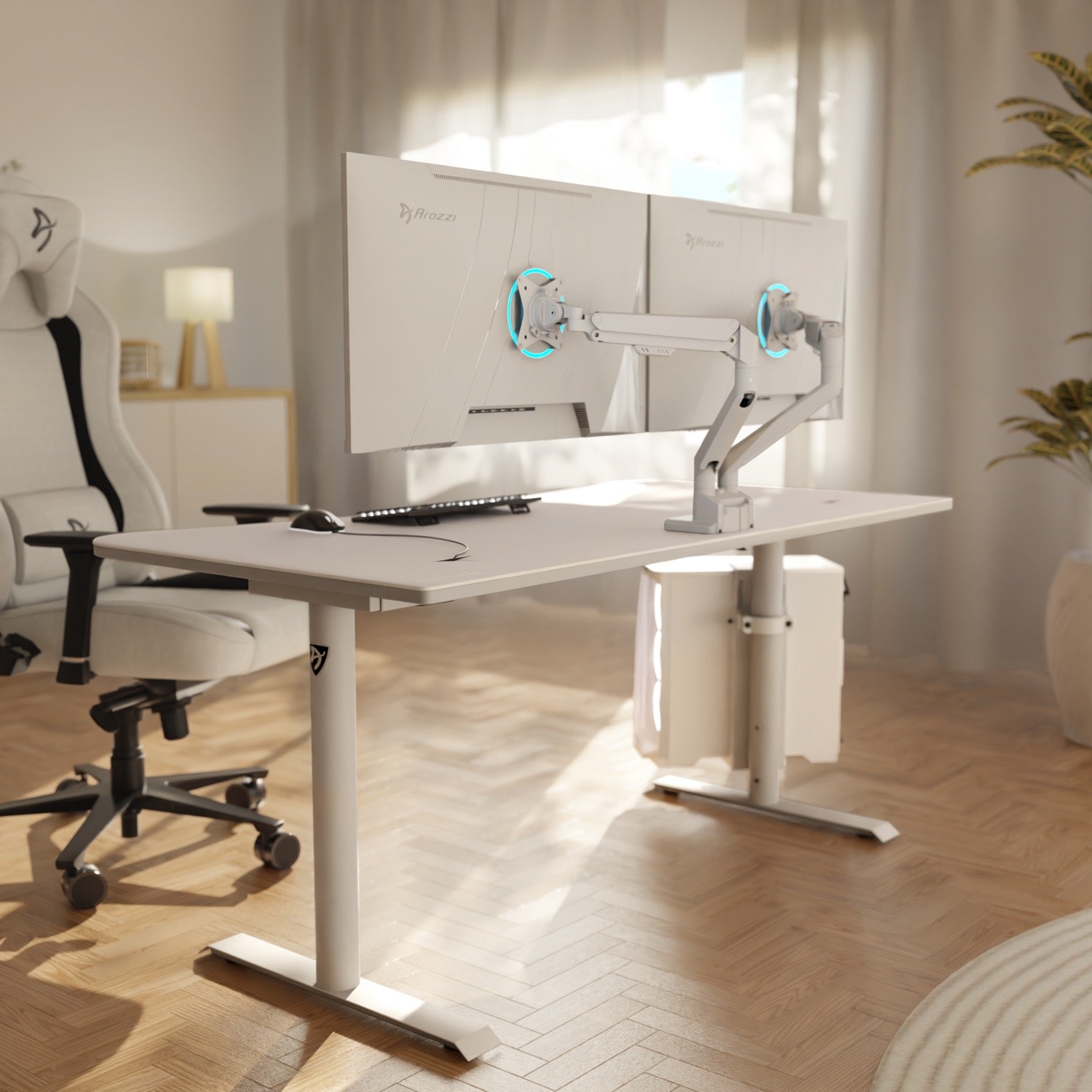 Alzare Neo Duo - Brazo para monitor con resorte de gas