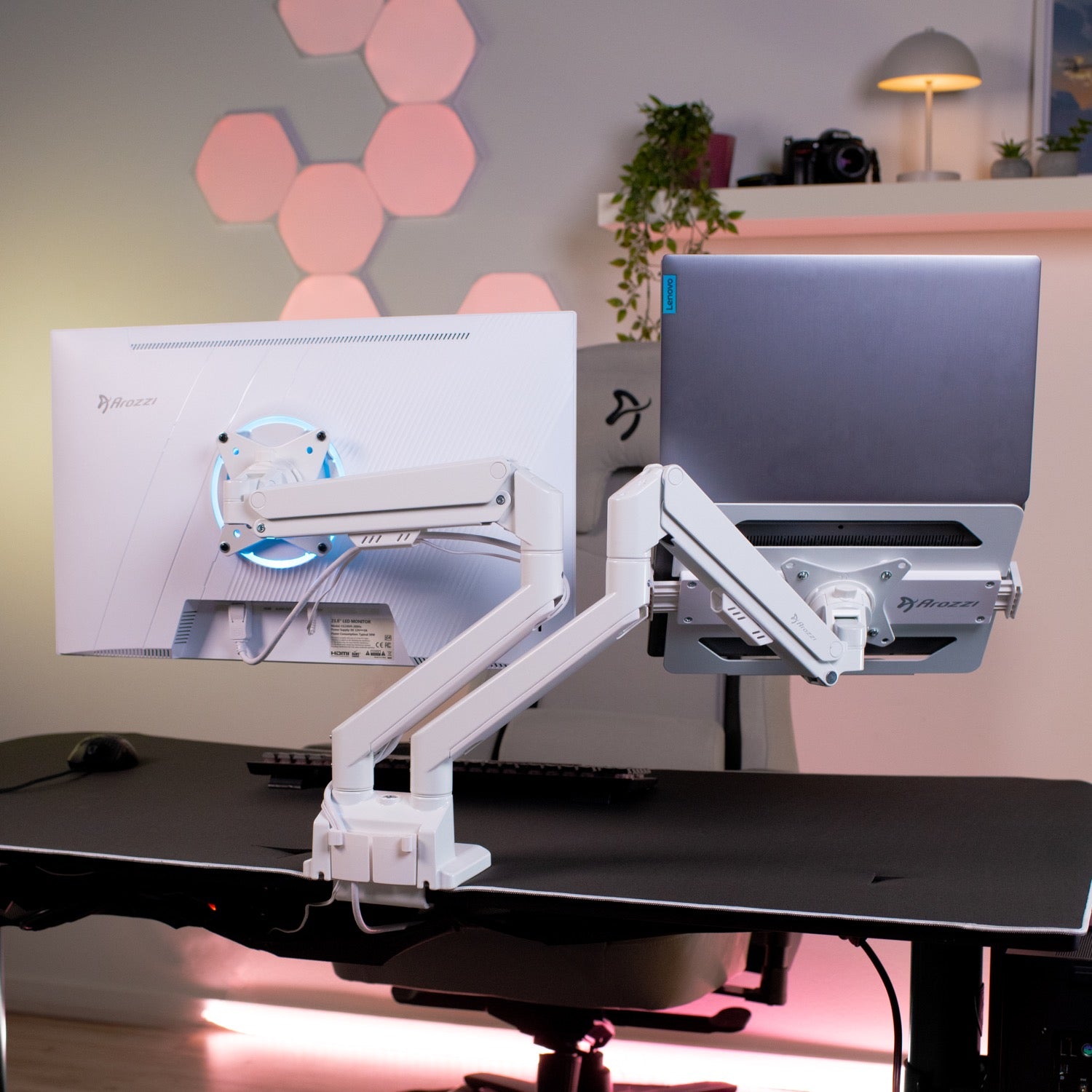 Alzare Neo Duo - Brazo para monitor con resorte de gas
