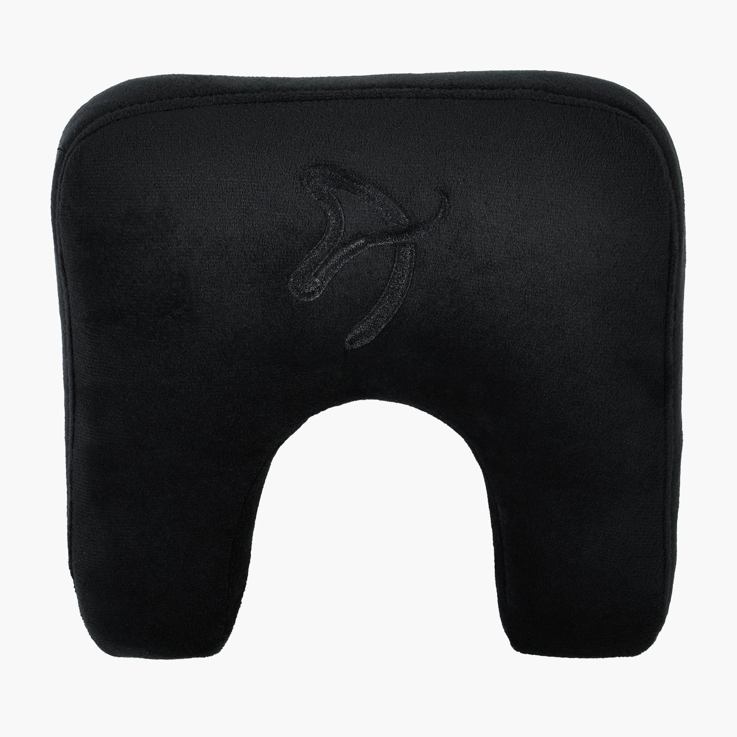 Almohada de soporte cervical de terciopelo negro