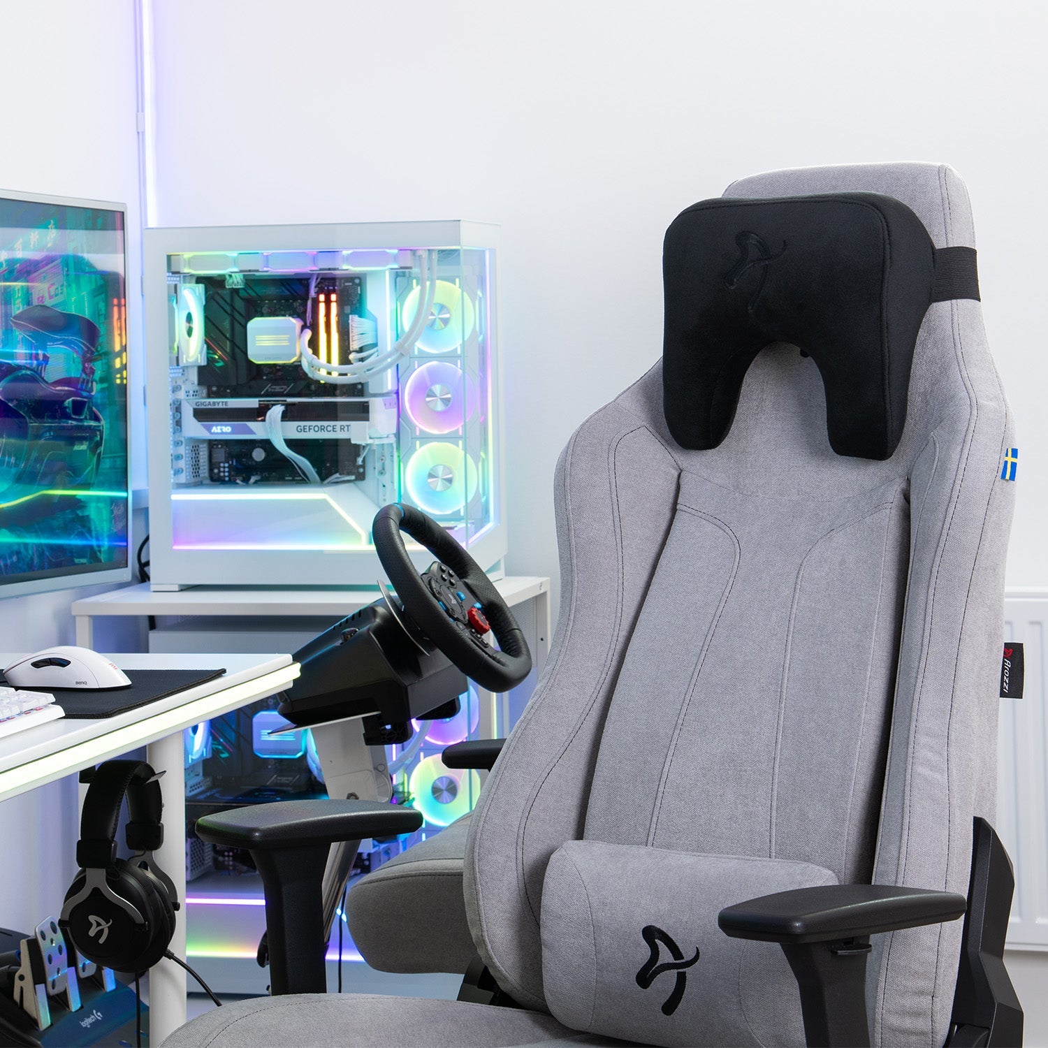 Almohada de soporte cervical de terciopelo negro