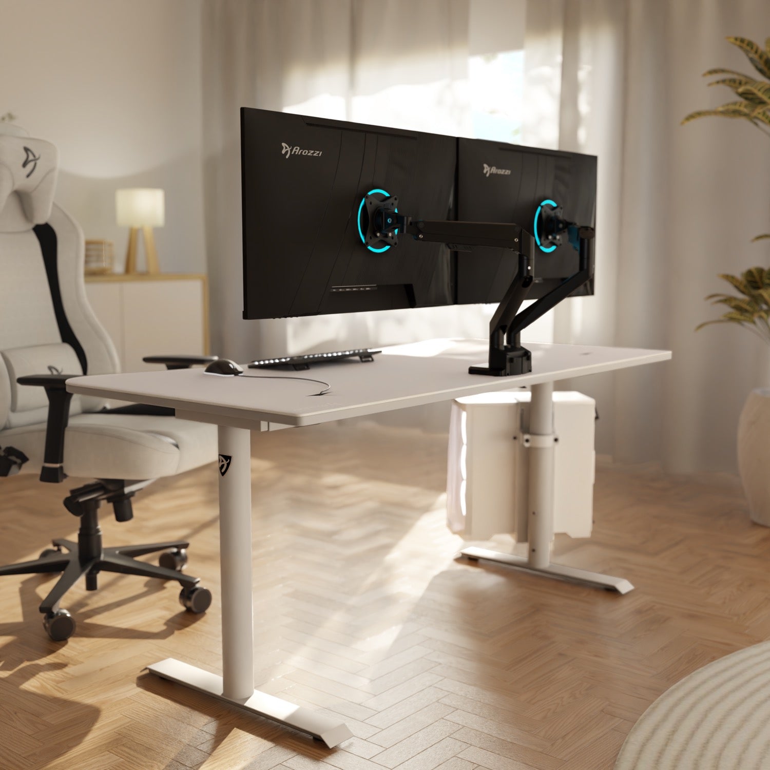 Alzare Neo Duo - Brazo para monitor con resorte de gas