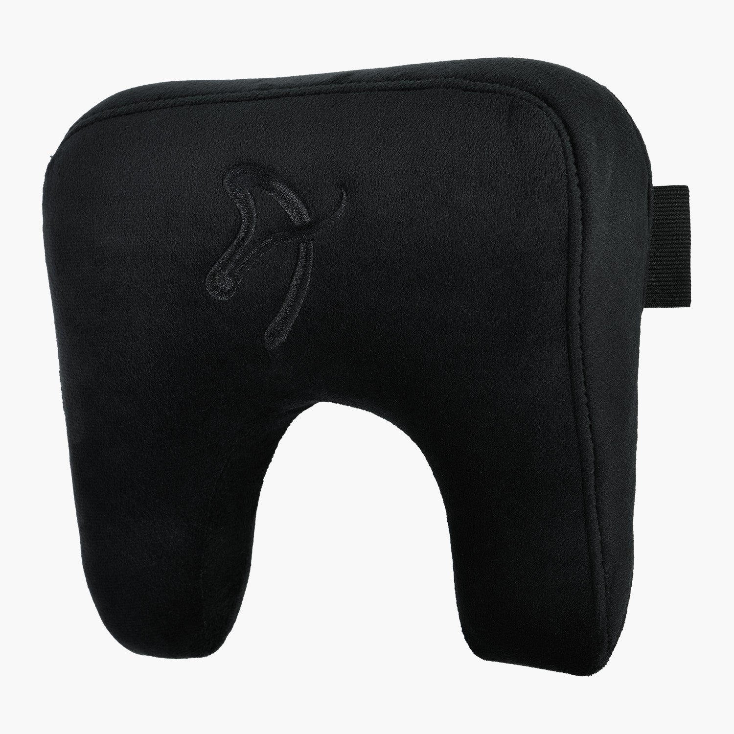 Almohada de soporte cervical de terciopelo negro