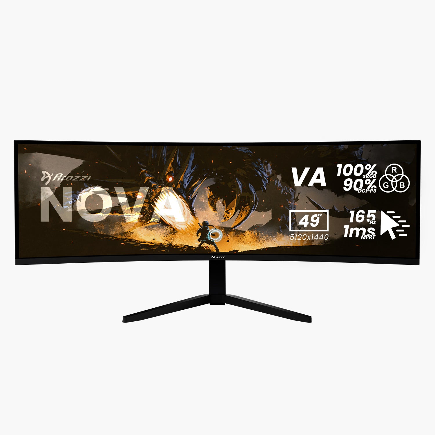 Nova 49“ Curvo VA 165Hz - Monitor Gaming Ultrapanorámico